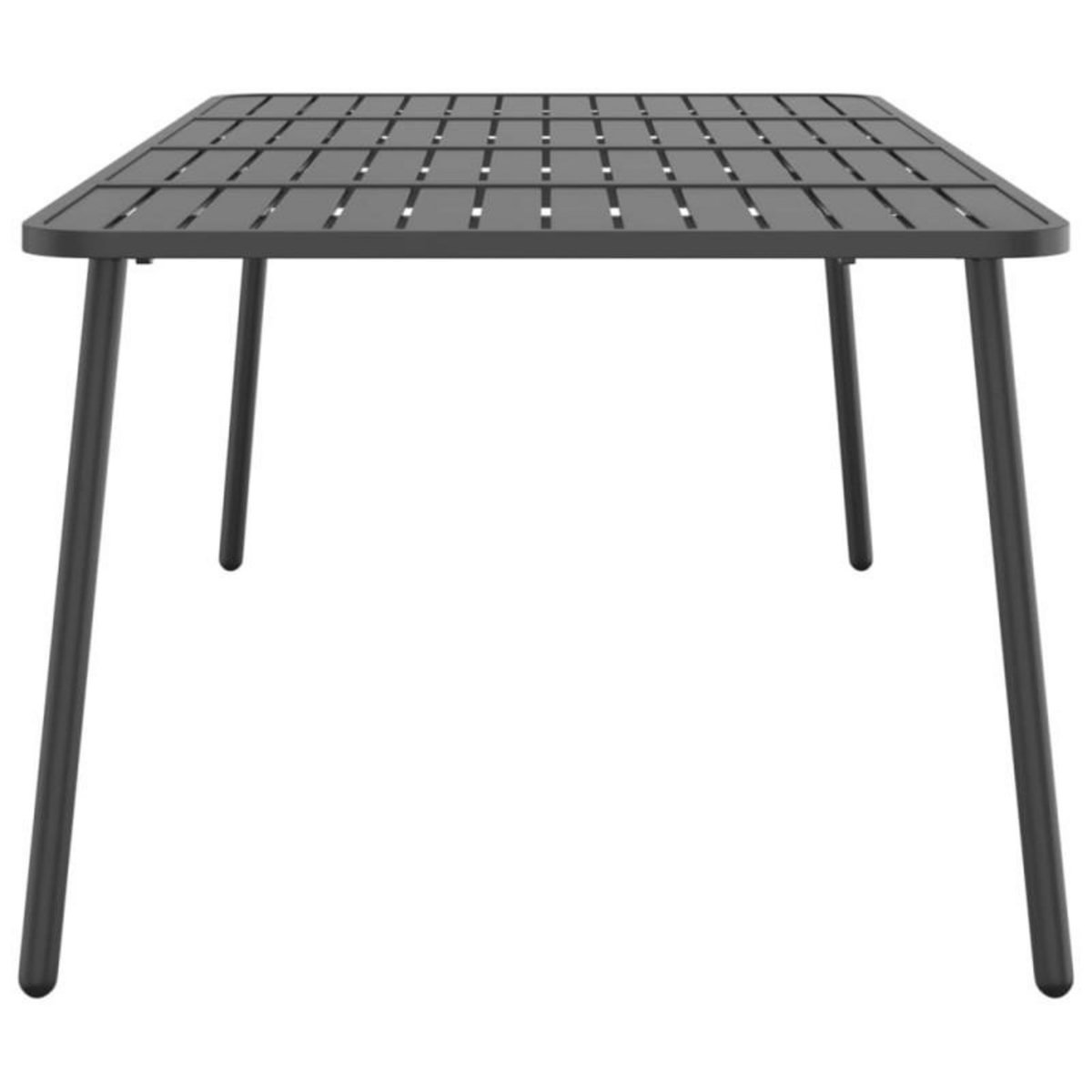 VIDAXL Table de jardin anthracite 200x100x71 cm acier
