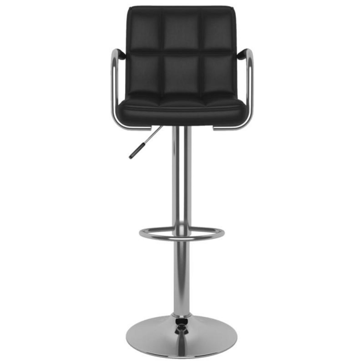 VIDAXL Tabourets de bar lot de 2 noir similicuir