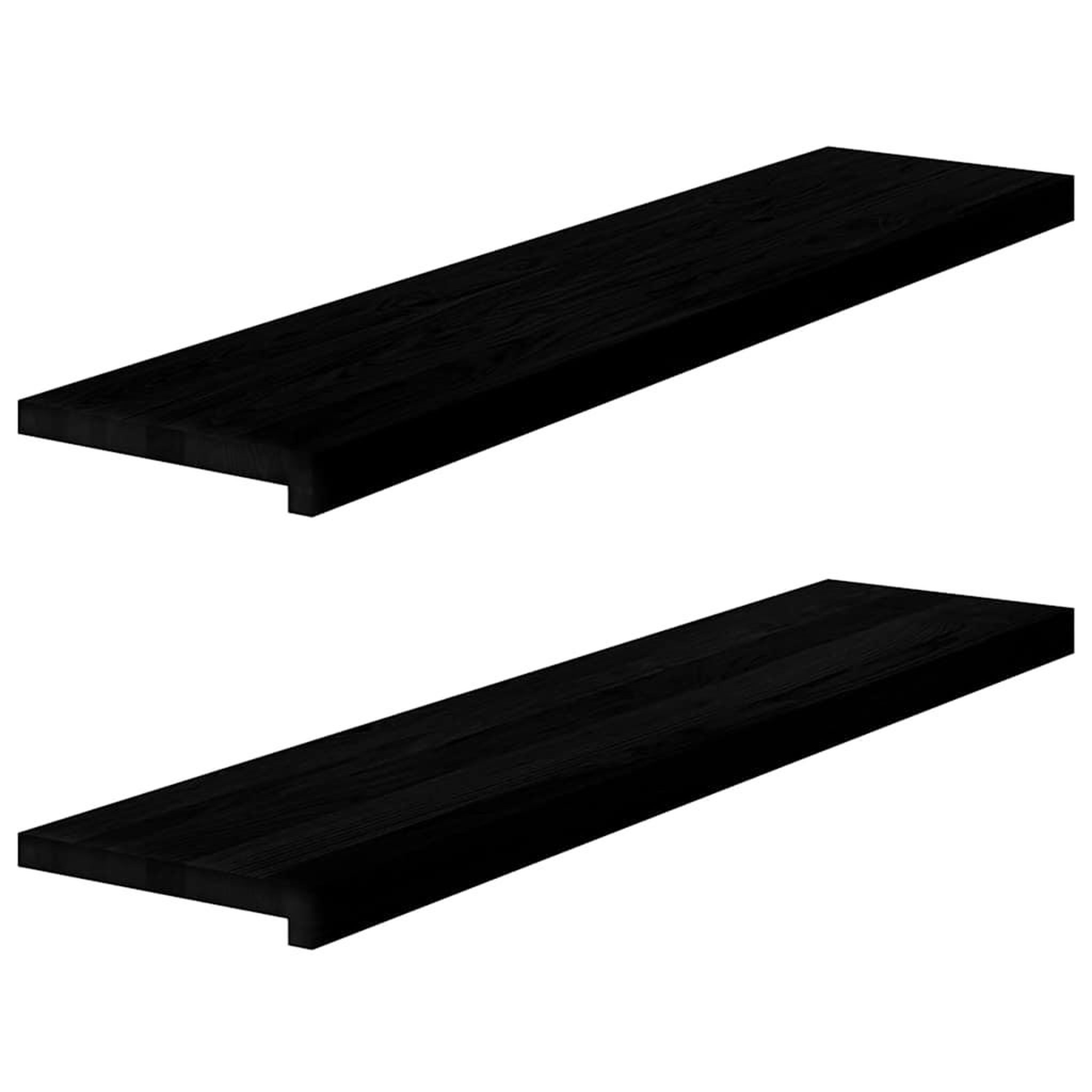 Voir la diapositive 2 : VIDAXL Marches d'escalier 2 pcs marron fonce 110x25x2 cm chene massif