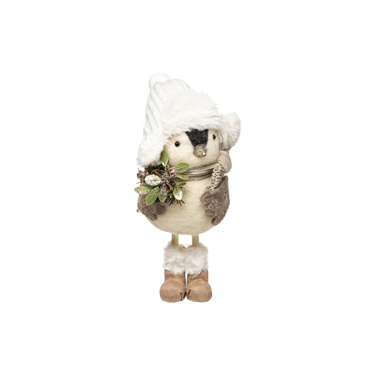 FEERIC LIGHT & CHRISTMAS Pingouin avec Bonnet  Cocon  28cm Beige
