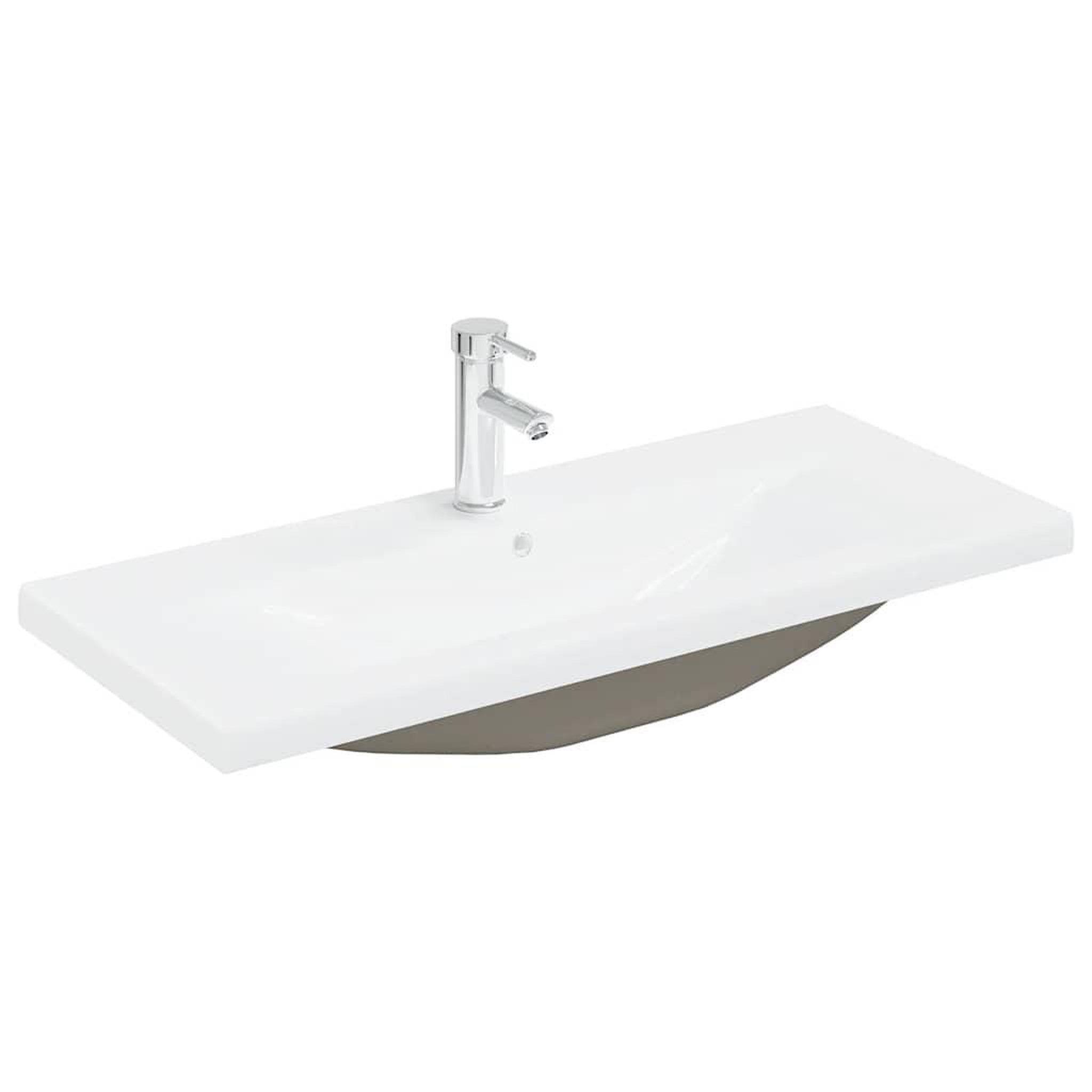 Voir la diapositive 5 : VIDAXL Meuble lavabo avec bassin et robinet integres vieux bois