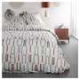 Voir la diapositive 1 : Parure housse de couette en coton 57 fils motif géométrique AMBRE