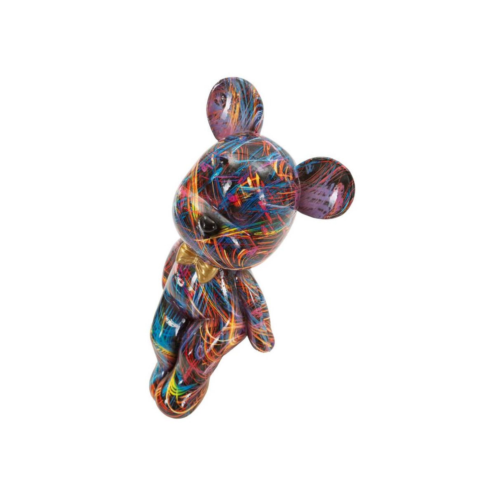 Voir la diapositive 3 : Paris Prix Ourson nœud pap en résine  psyco  25cm multicolore