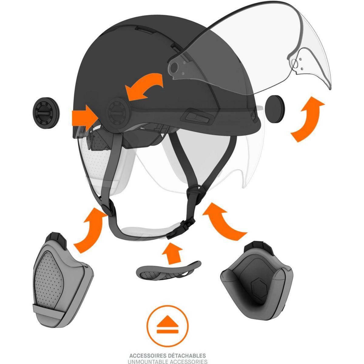 CASR Casque Style Noir taille L