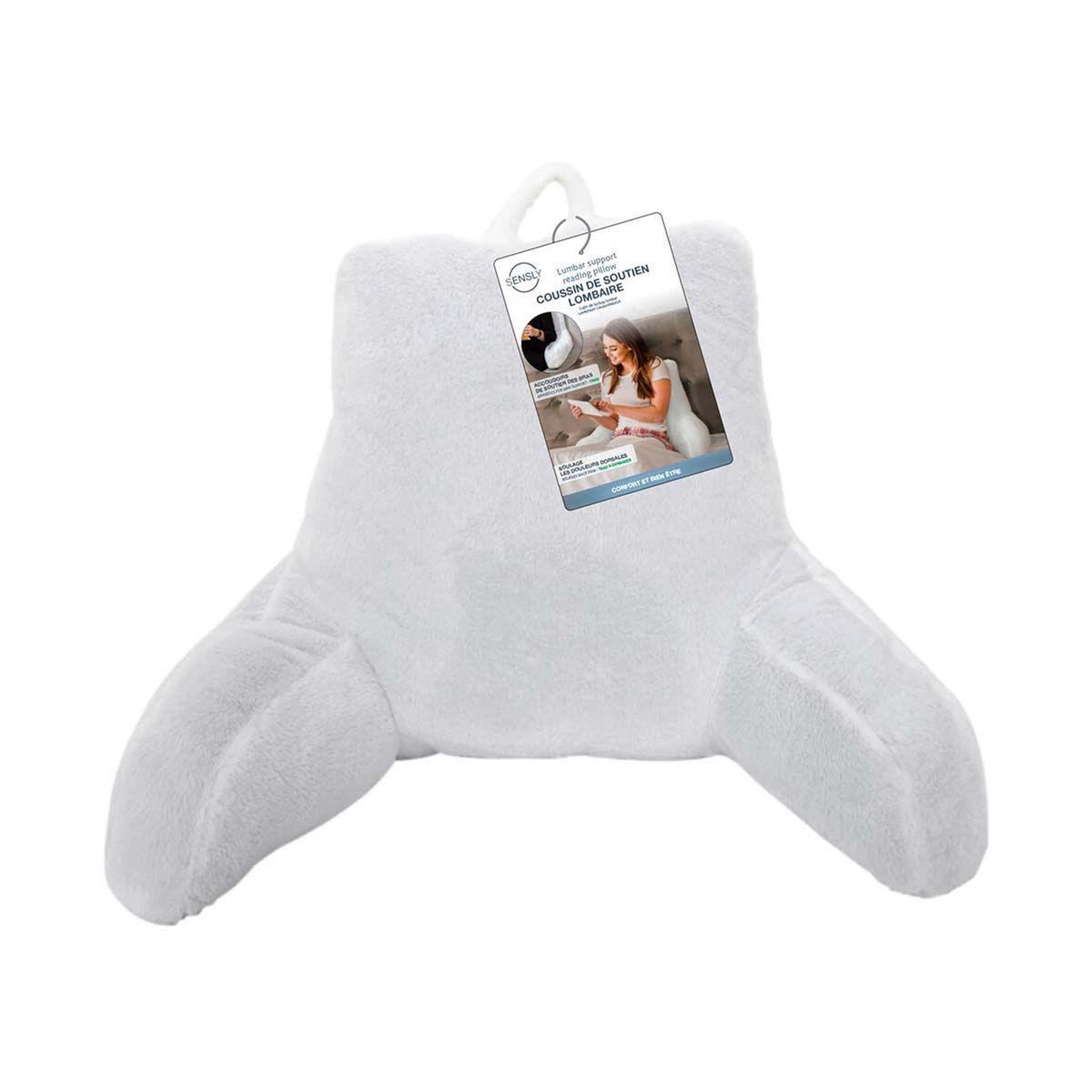 Voir la diapositive 5 : SENSLY Coussin de lecture  lombaire  86cm gris