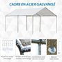 Voir la diapositive 5 : OUTSUNNY Carport auvent pour voiture 5,95L x 2,90l x 2,60H m acier galvanisé robuste PE haute densité