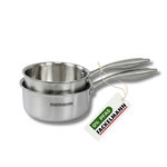 Fackelmann Batterie de cuisine avec 2 casseroles 16 et 18 cm en inox sans PFAS Fackelmann Vita3