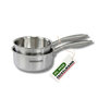 Voir la diapositive 1 : Fackelmann Batterie de cuisine avec 2 casseroles 16 et 18 cm en inox sans PFAS Fackelmann Vita3
