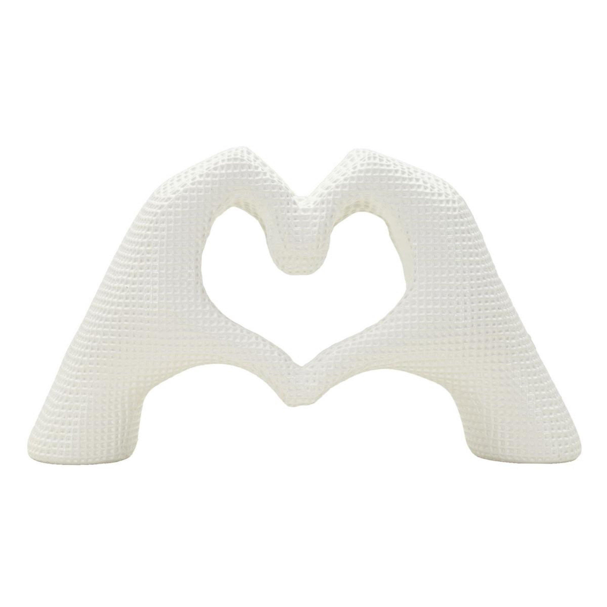 Paris Prix Mains cœur déco  lover  25cm blanc