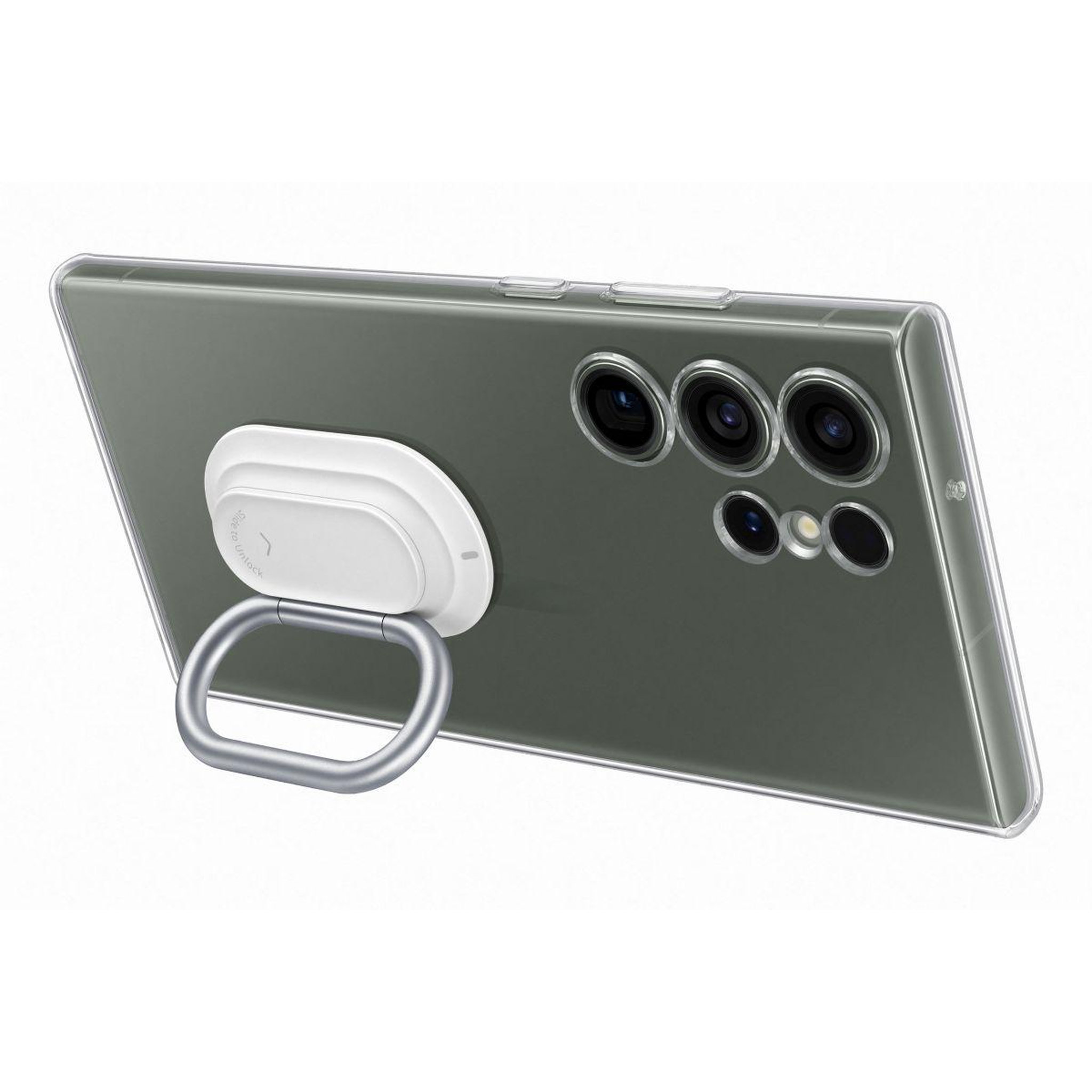 Voir la diapositive 3 : Samsung Coque S23 Ultra transparente support amov