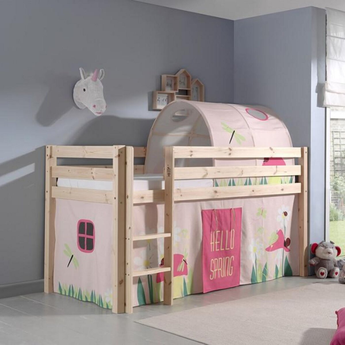 Paris Prix Tunnel De Lit Enfant  Pino Spring  10cm Rose