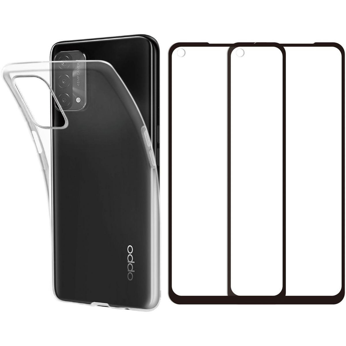 ESSENTIEL B Pack Oppo A54/A74 5G Coque + Verre trempé x2