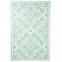 Voir la diapositive 2 : ESSCHERT DESIGN Esschert Design Tapis d'exterieur 182x122 cm Tuiles Vert et blanc