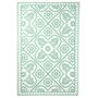 Voir la diapositive 2 : ESSCHERT DESIGN Esschert Design Tapis d'exterieur 182x122 cm Tuiles Vert et blanc