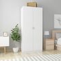 Voir la diapositive 1 : VIDAXL Garde-robe Blanc brillant 90x52x200 cm Bois d'ingenierie
