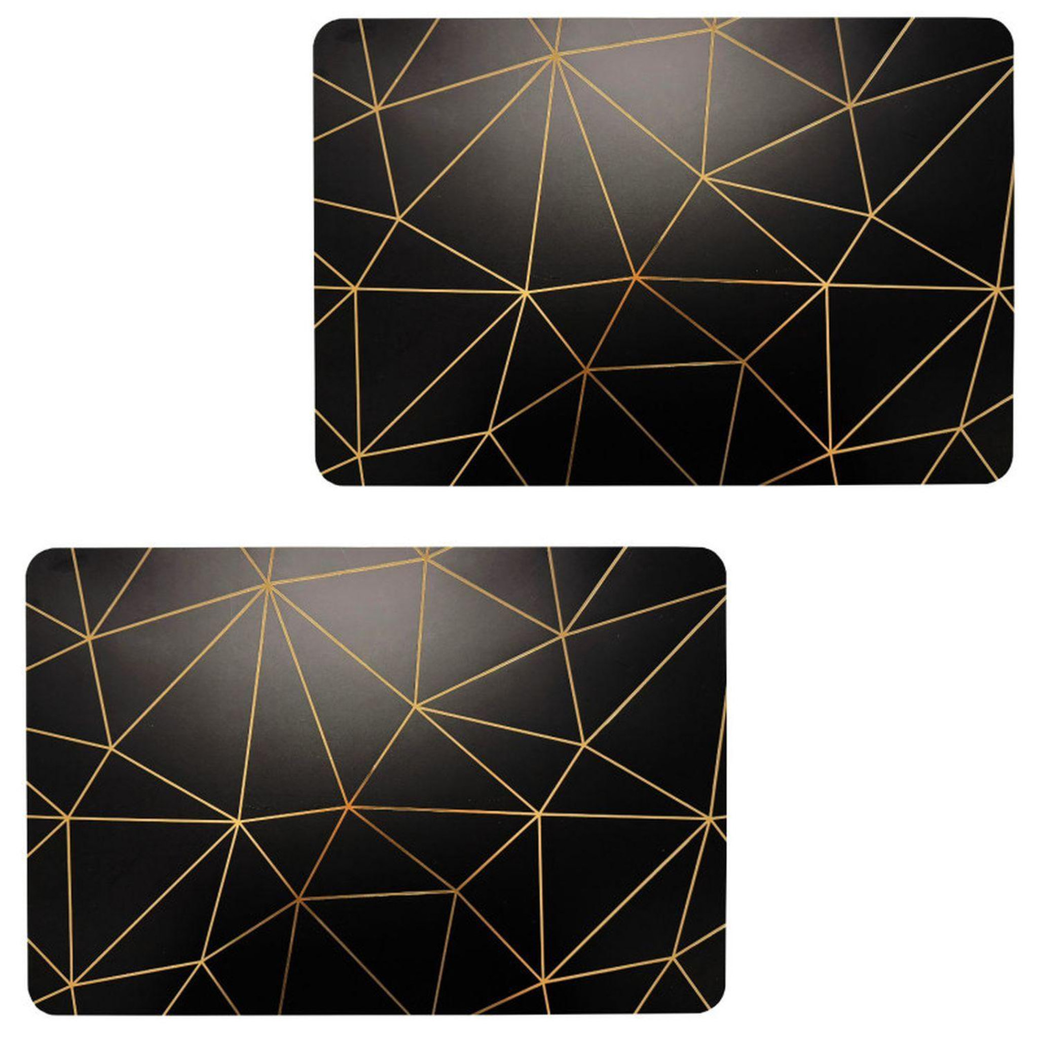 Voir la diapositive 3 : TOILINUX Lot de 2 sets de table avec encre métallique copper