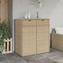 Voir la diapositive 3 : VIDAXL Armoire de rangement jardin beige 105x55x113 cm resine tressee