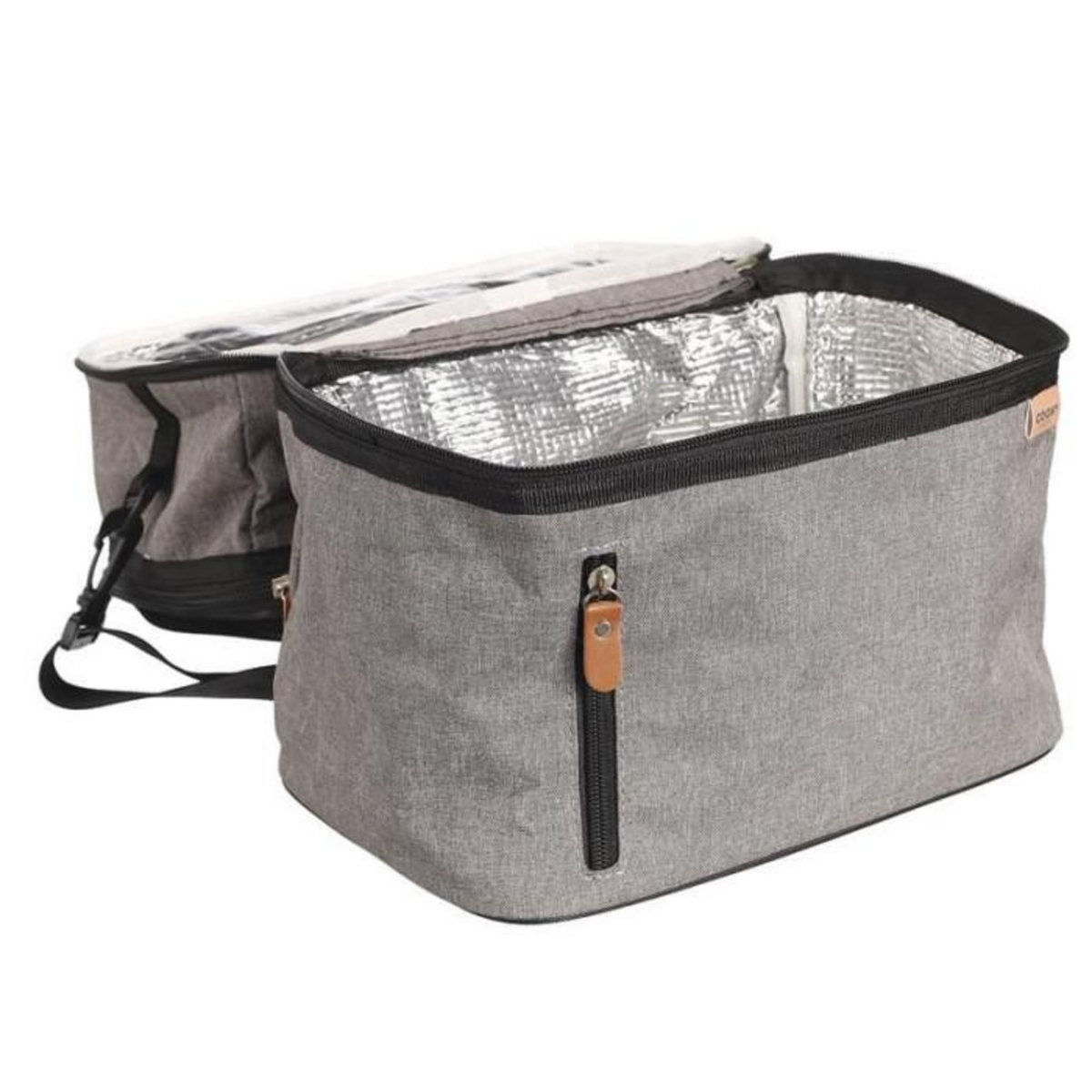Paris Prix Sac Lunch Double  Zippé  28cm Gris