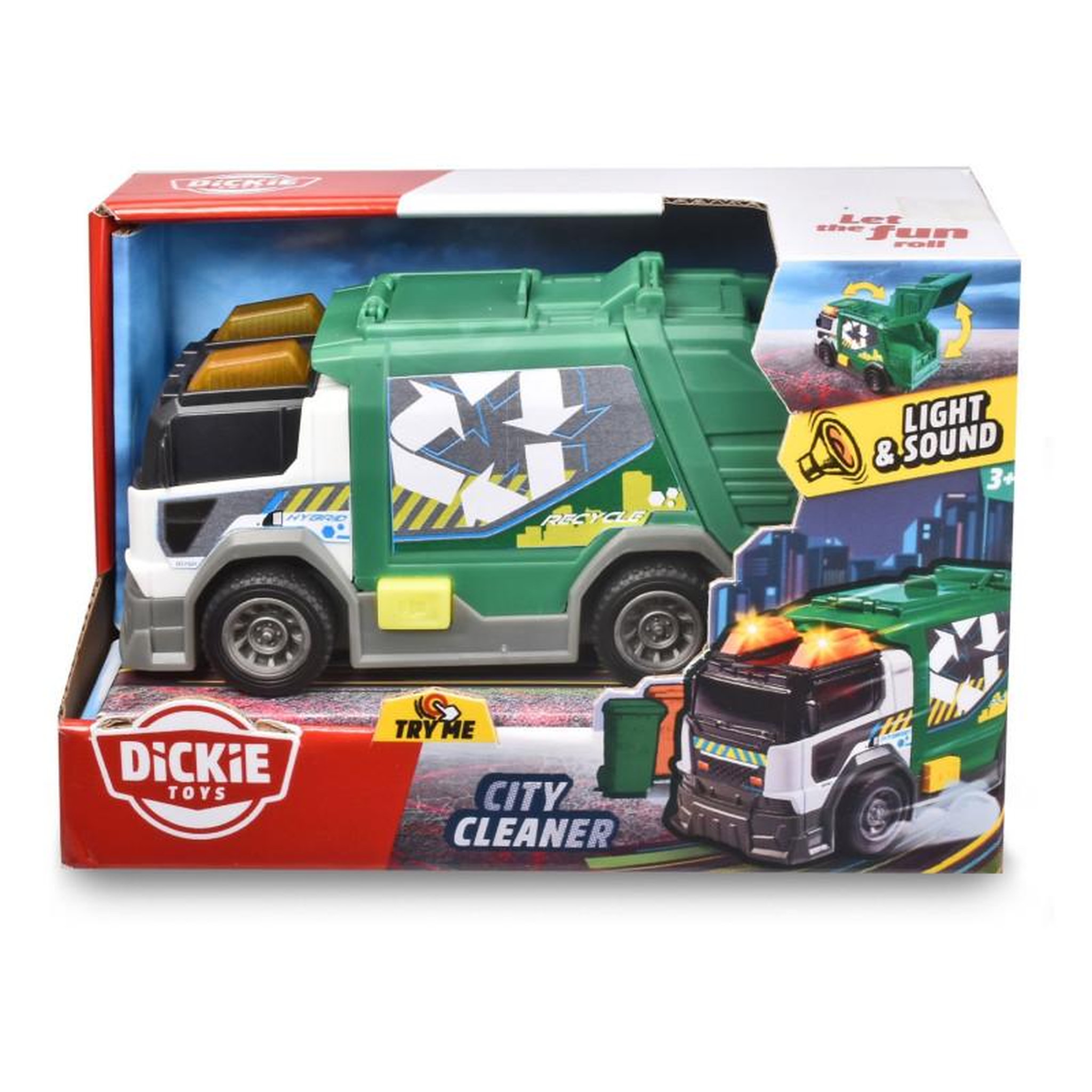 Voir la diapositive 2 : Dickie Dickie Garbage Truck with Light and Sound 203302029