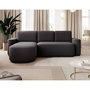 Voir la diapositive 1 : BEST MOBILIER Sam - canapé d'angle gauche 4 places convertible avec coffre en tissu