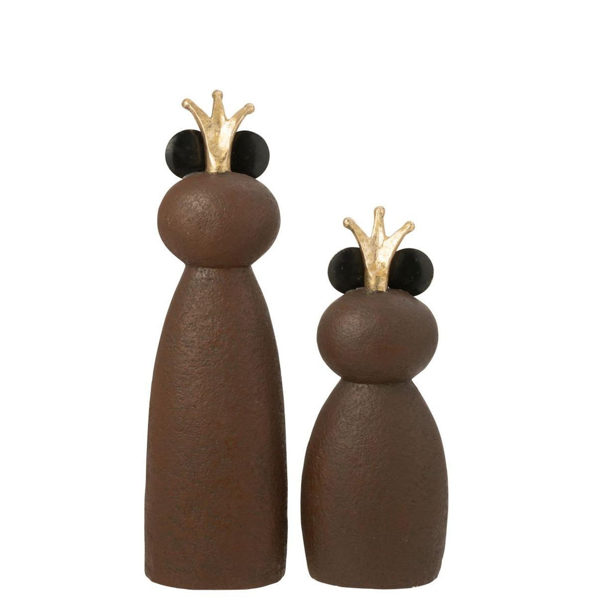 Paris Prix Statue Grenouille  Couronne  78cm Marron