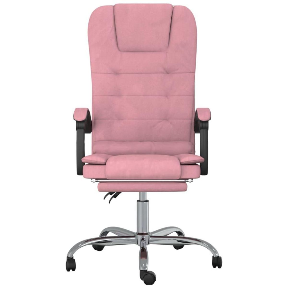 VIDAXL Fauteuil de massage inclinable de bureau Rose Velours
