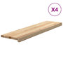Voir la diapositive 2 : VIDAXL Marches d'escalier 4pcs non traite 100x30x2cm bois chene massif