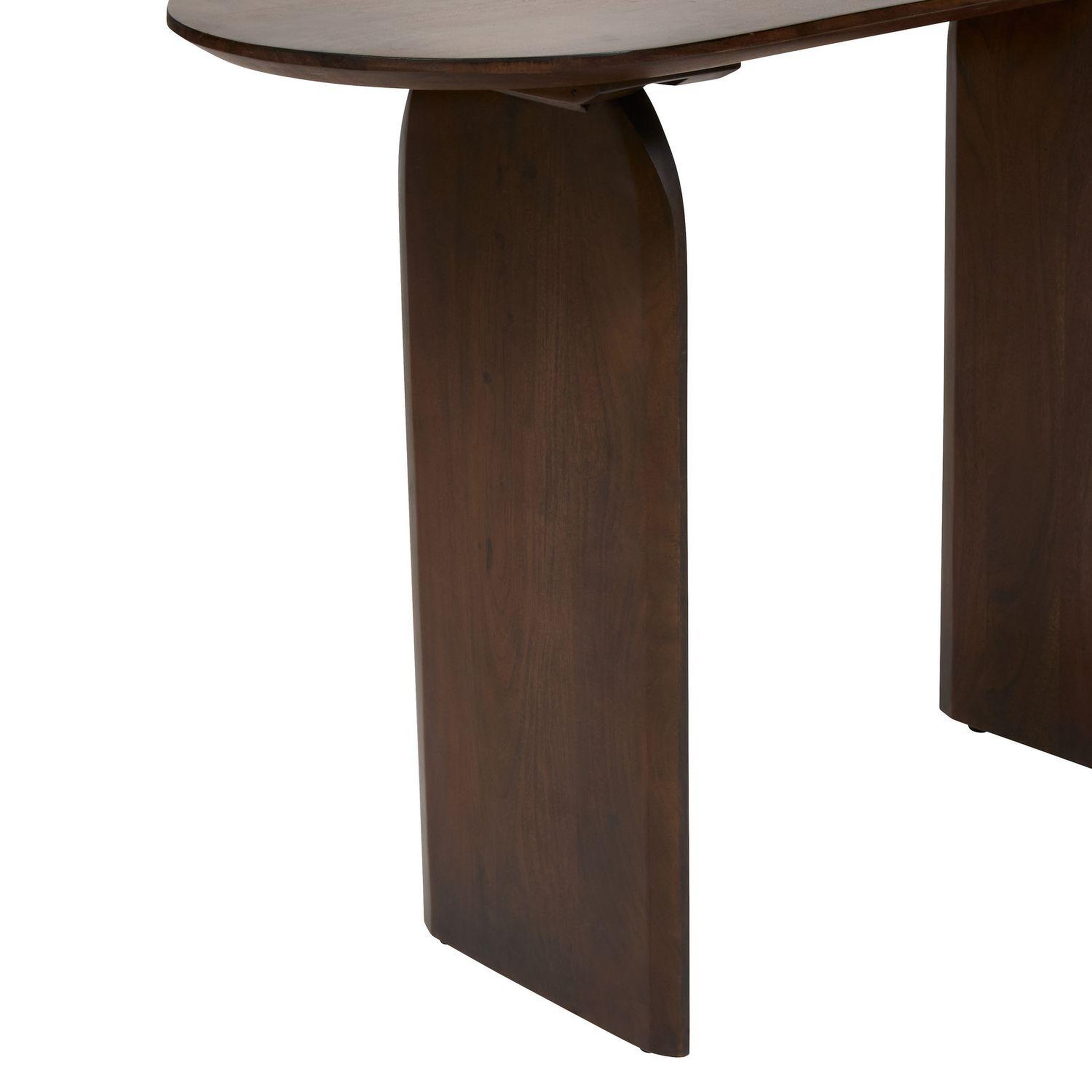 Voir la diapositive 5 : ATMOSPHERA Console ovale en acacia isana - marron