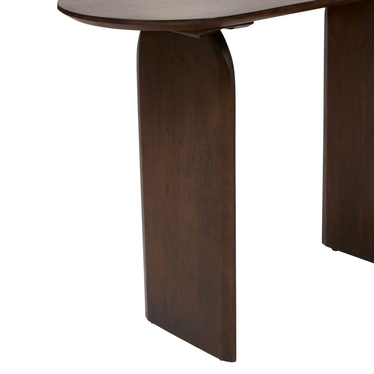 ATMOSPHERA Console ovale en acacia ISANA - Marron