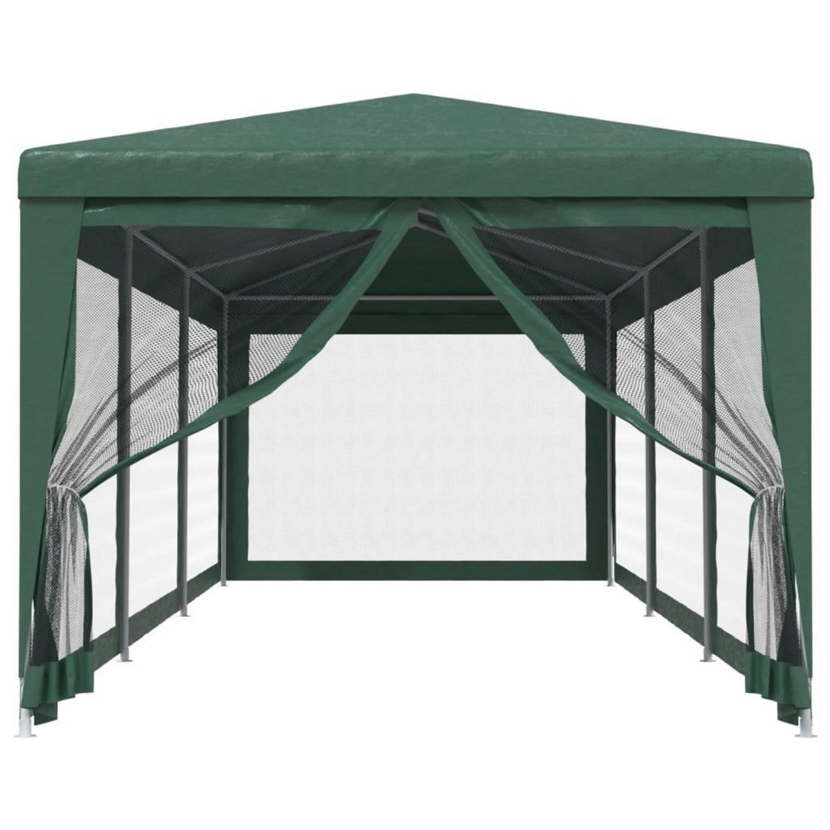 VIDAXL Tente de fete avec 8 parois laterales en maille Vert 3x9 m PEHD