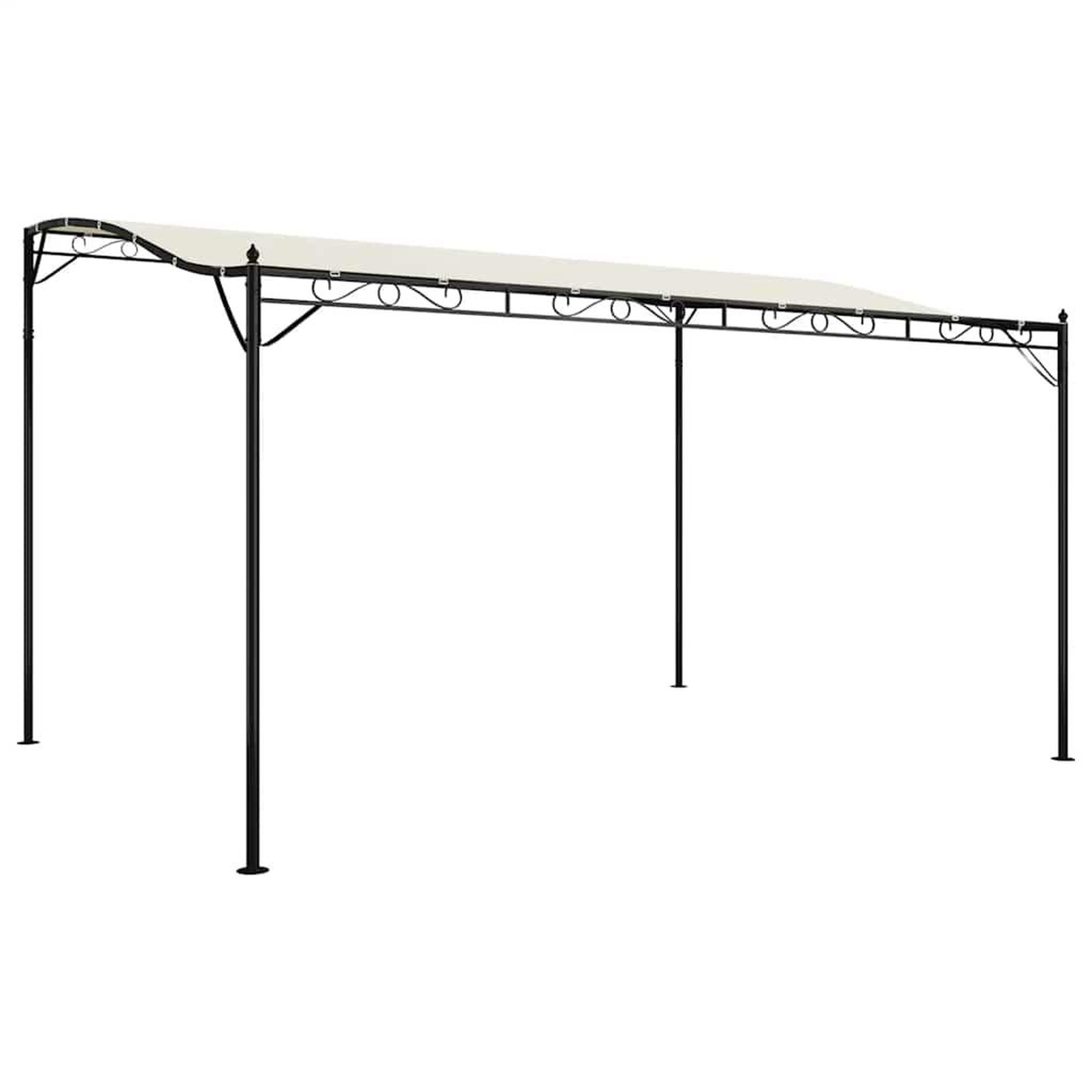 VIDAXL Auvent creme 4x3 m 180 g/m^2 tissu et acier