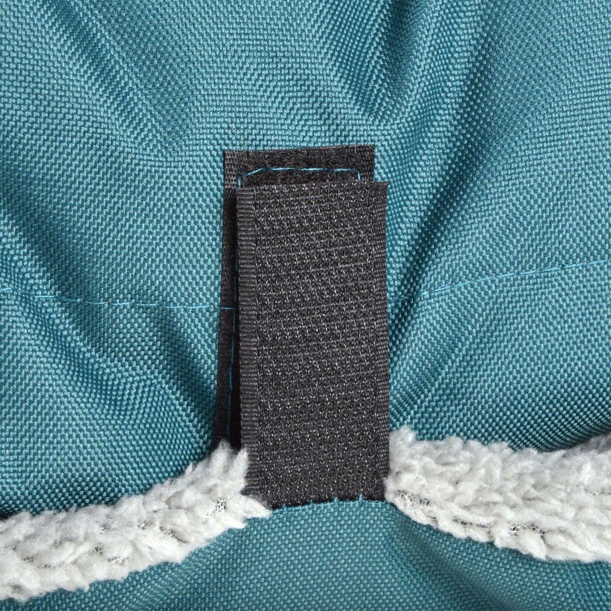 LOVE STORY Couchage de voyage en sherpa - 80 x 50 cm - Bleu