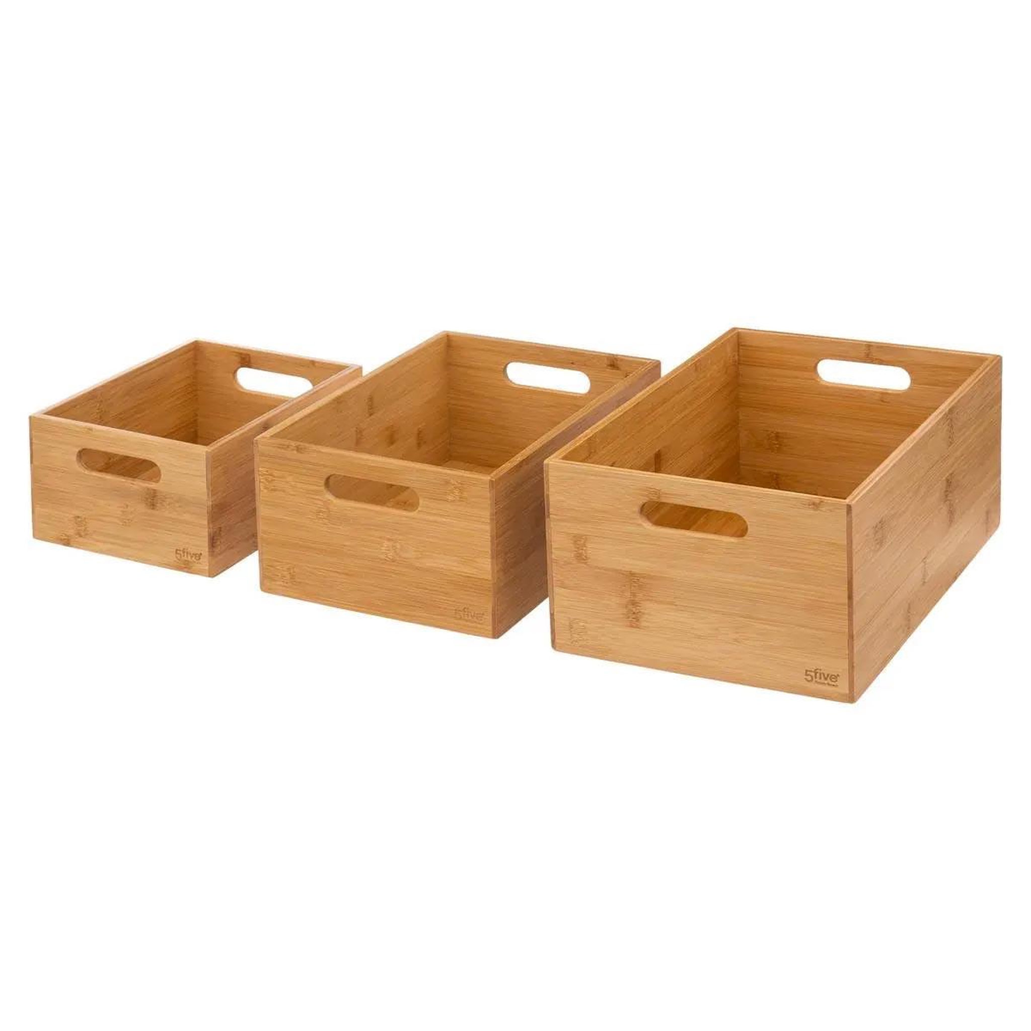 FIVE Lot de 3 Paniers Déco  Bambou  36cm Naturel