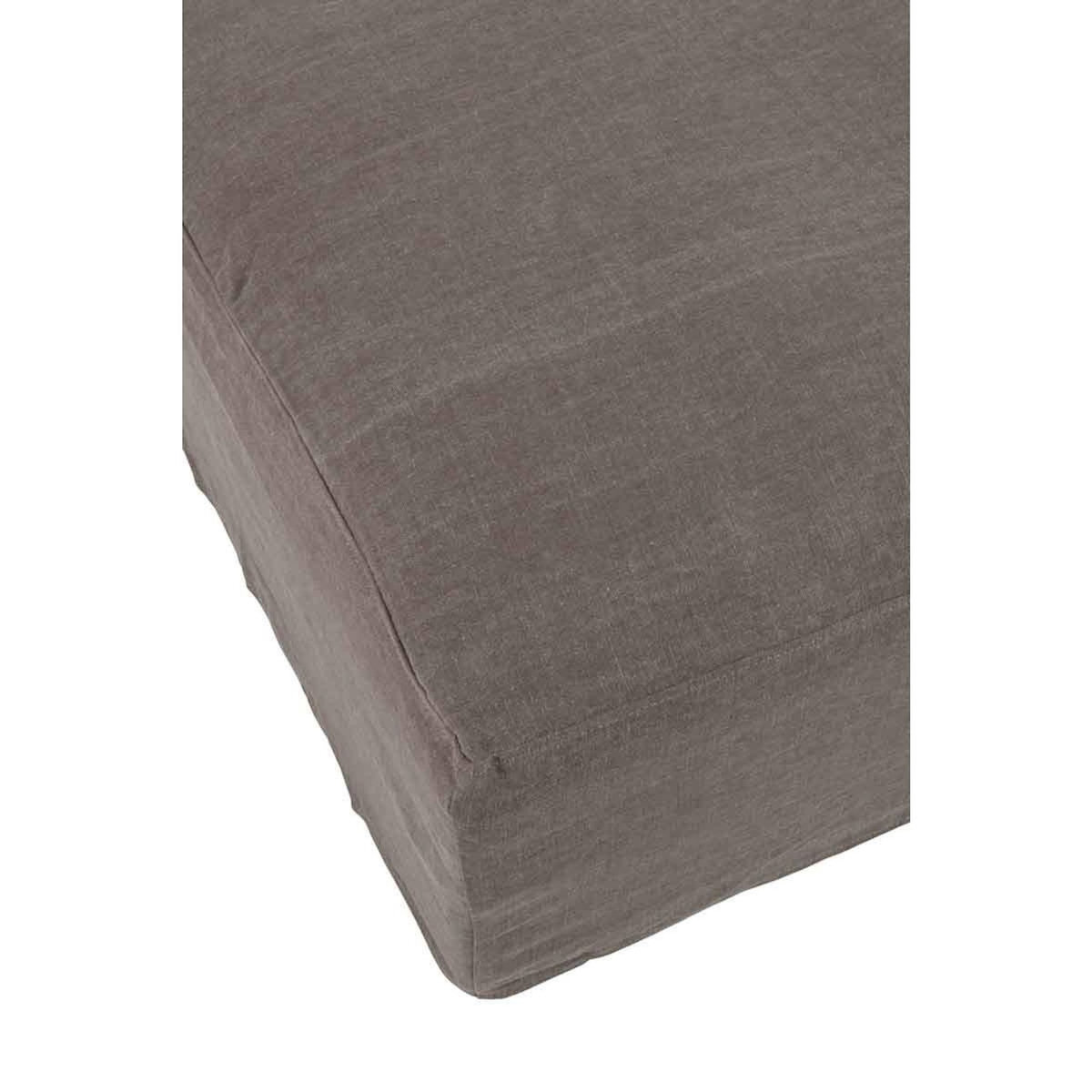 Paris Prix Housse pour Pouf  Monaco  104x105cm Taupe