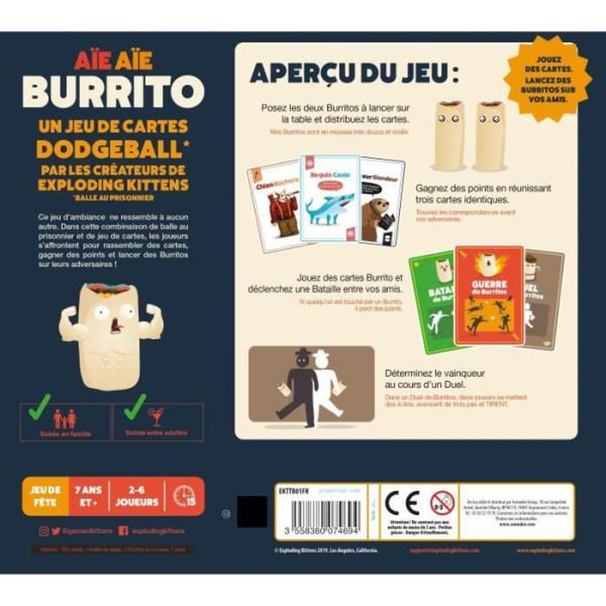 Voir la diapositive 4 : Asmodee Aie aie burrito le jeu de societe