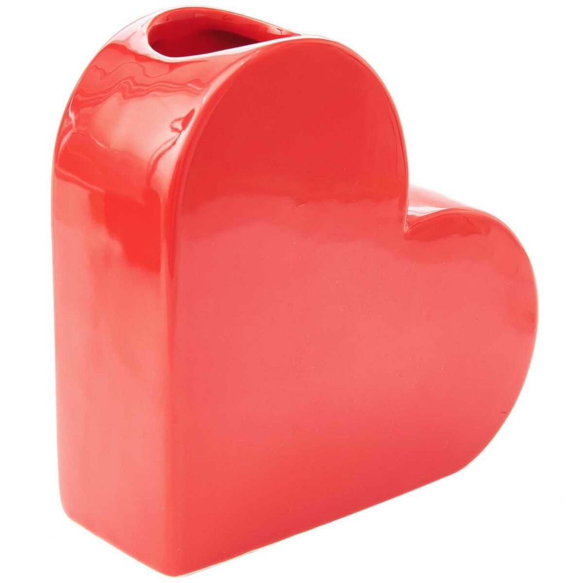 RICO DESIGN Vase en céramique coeur rouge 16 cm