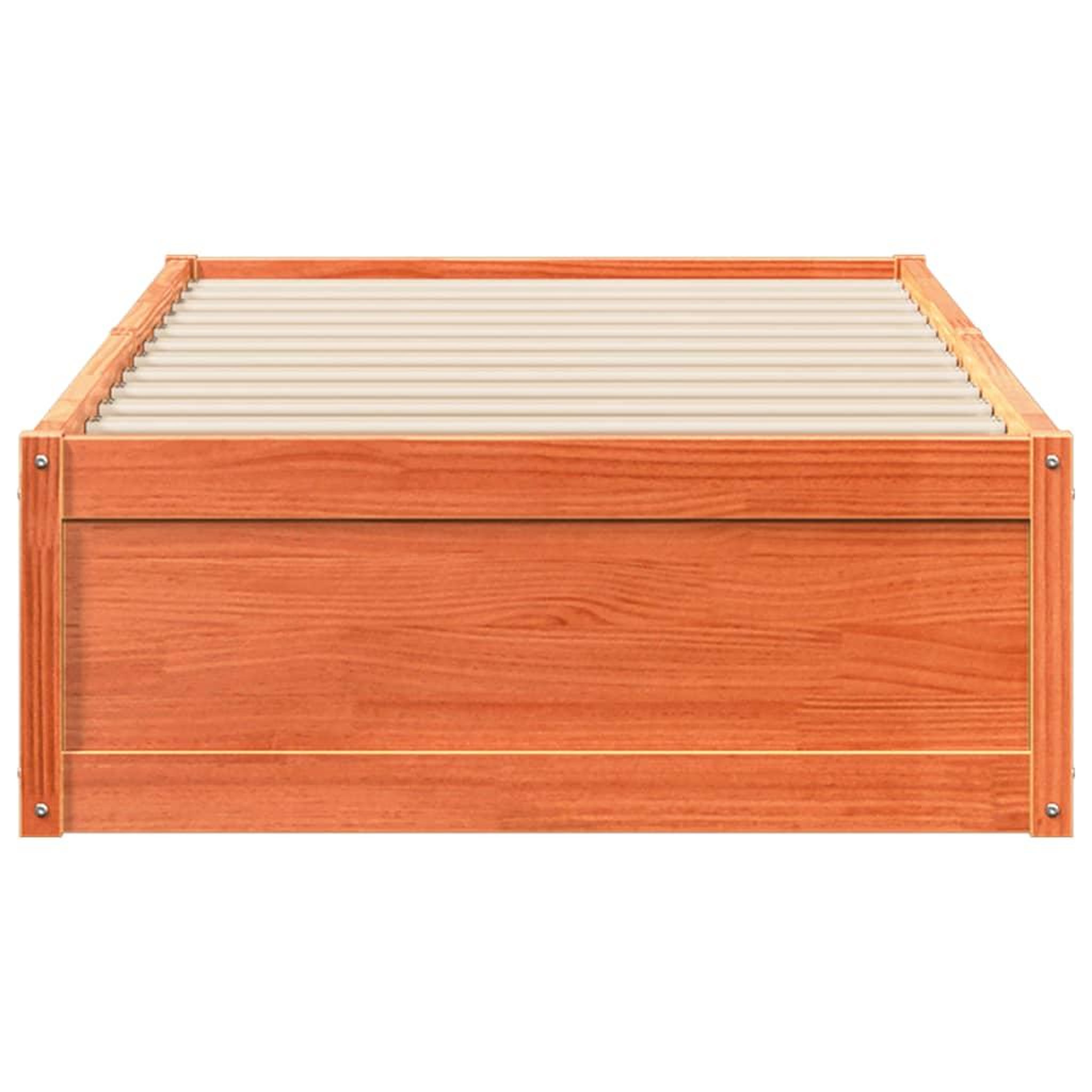 Voir la diapositive 4 : VIDAXL Cadre de lit sans matelas cire marron 75x190 cm bois pin massif
