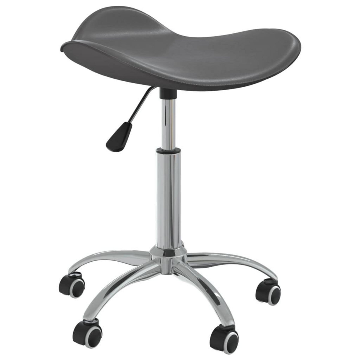 VIDAXL Chaise pivotante de salle a manger Gris Similicuir