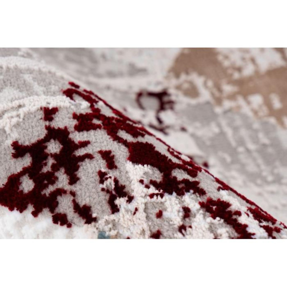 Paris Prix Tapis Géométrique à Franges  Akropolis II  Gris & Rose