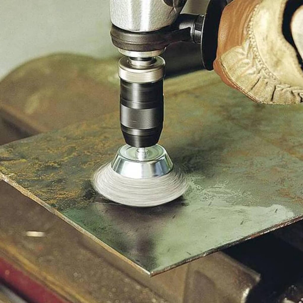 WOLFCRAFT wolfcraft Ensemble de balai metallique Tige ronde 4 pcs 2133000