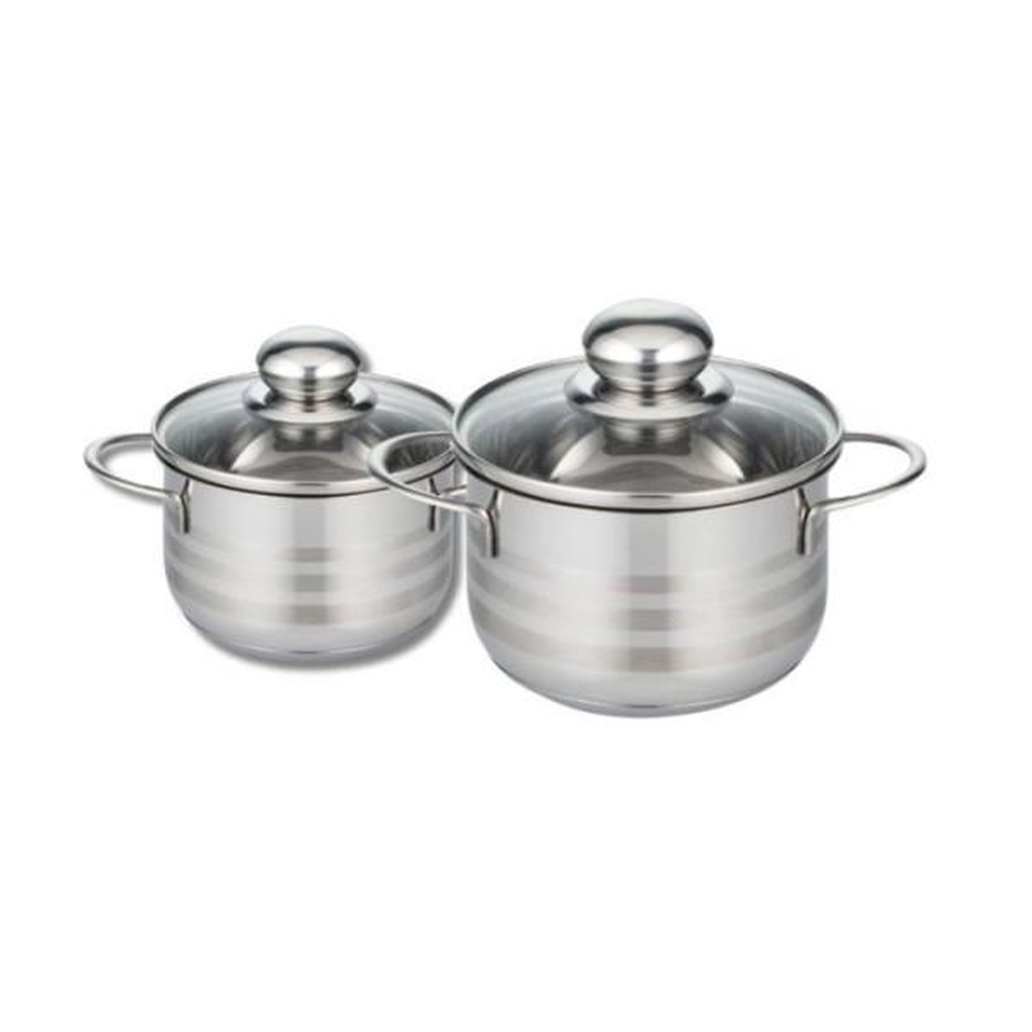 Fackelmann Lot de 2 faitouts - FACKELMANN - Elo Brillant - Acier inoxydable - Sans PFAS - 12 et 14 cm