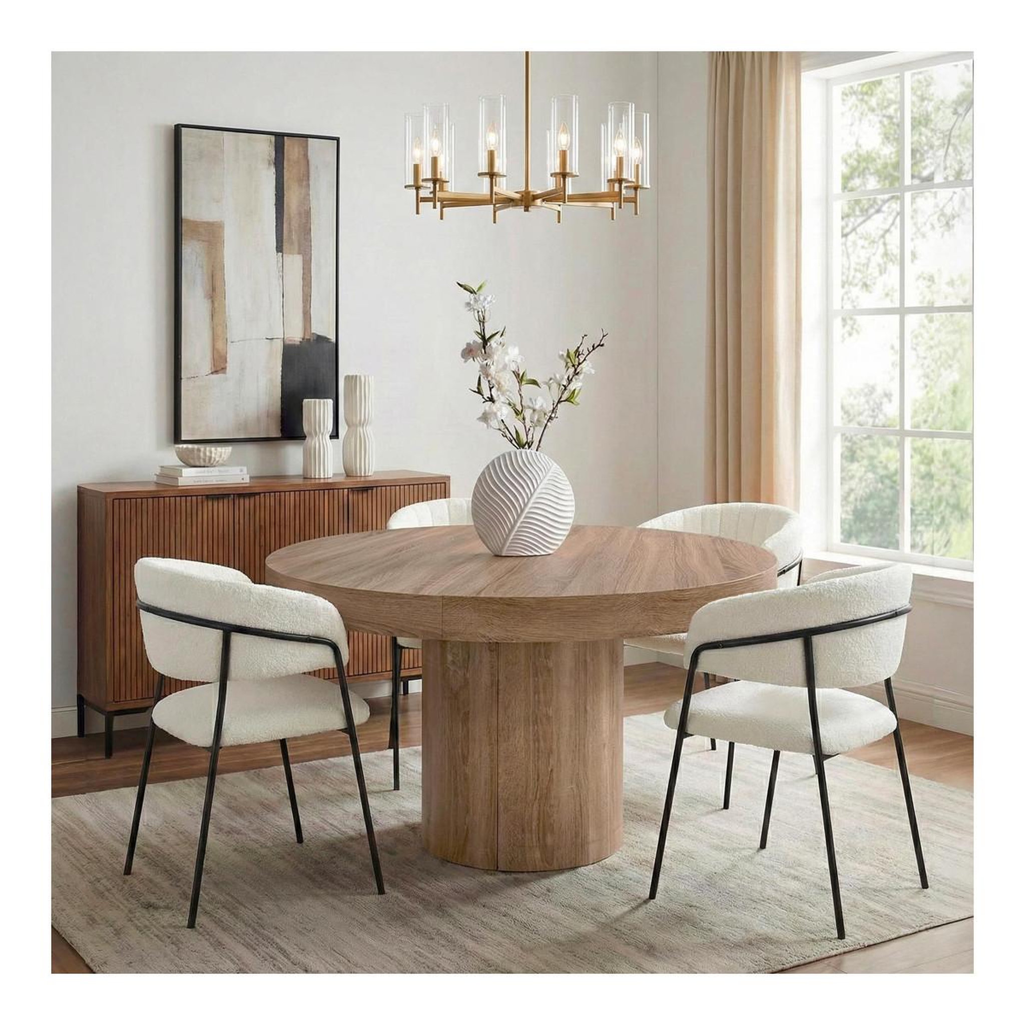Voir la diapositive 4 : Paris Prix Table repas extensible  simona  110-260cm chêne