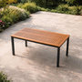 Voir la diapositive 5 : CONCEPT USINE Table 6 places en bois naturel d'eucalyptus 150cm BAGO