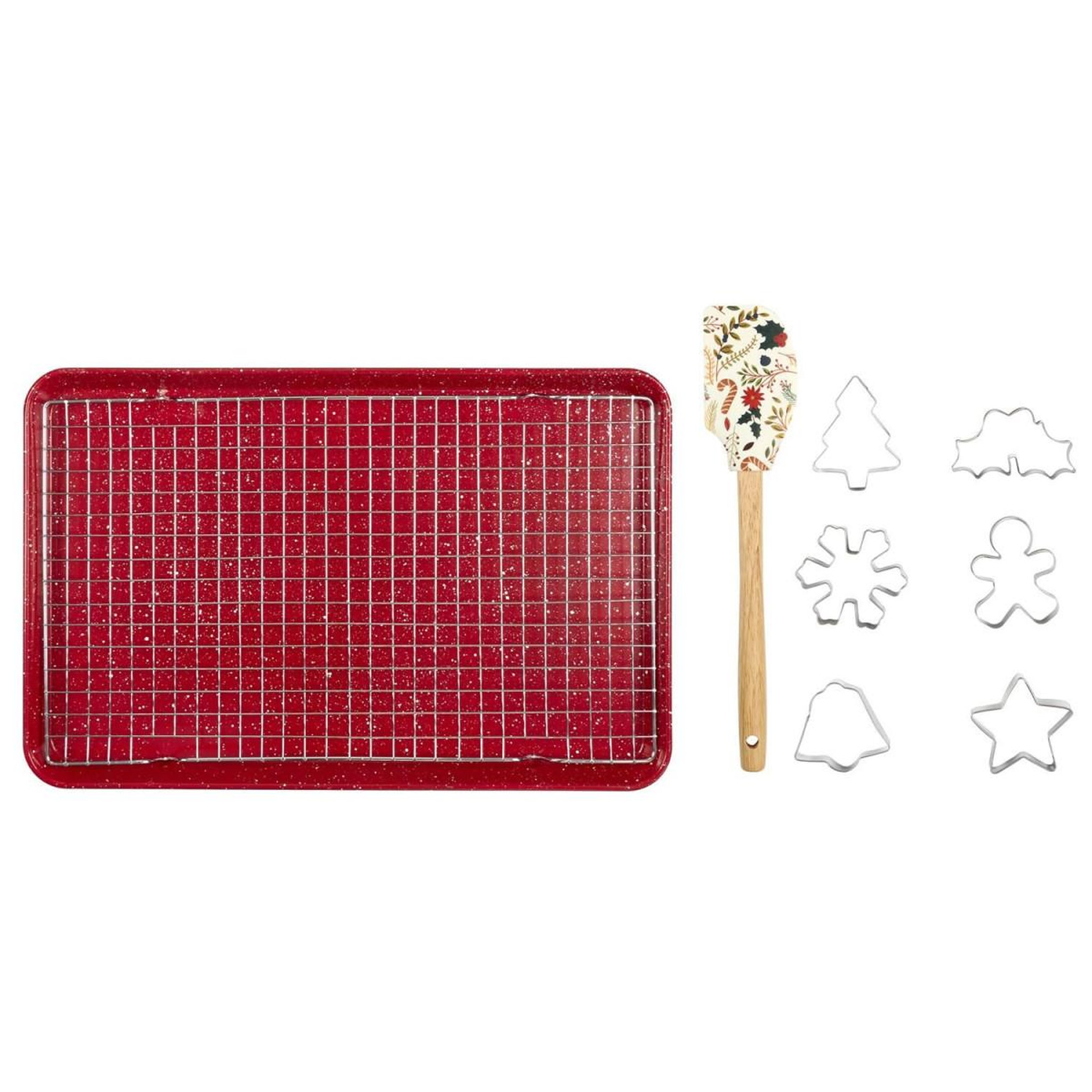 Lily Cook Coffret pâtisserie 9 pièces  noël  42cm rouge
