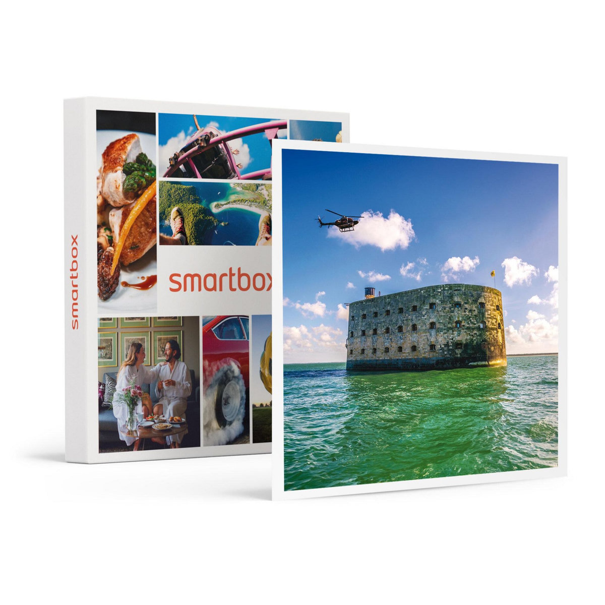 Smartbox Vol en hélicoptère de 20 min pour 2 personnes au-dessus du fort Boyard - Coffret Cadeau Sport & Aventure