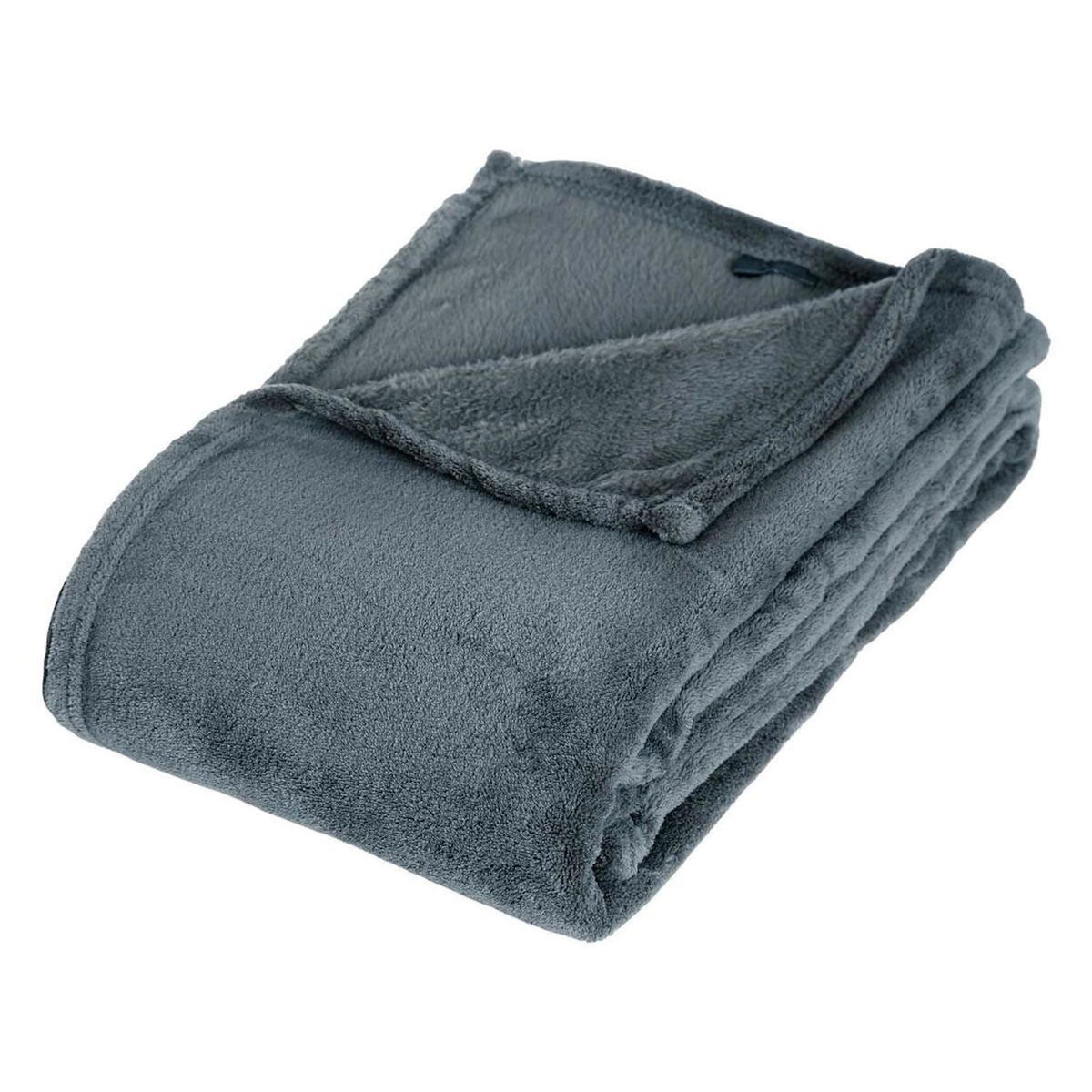 ATMOSPHERA Plaid Polaire  Microfibre  125x150cm Bleu Orage