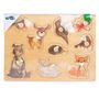 Voir la diapositive 3 : SMALL FOOT Small Foot - Wooden Knob Puzzle Forest Animals, 9 pcs. 11499