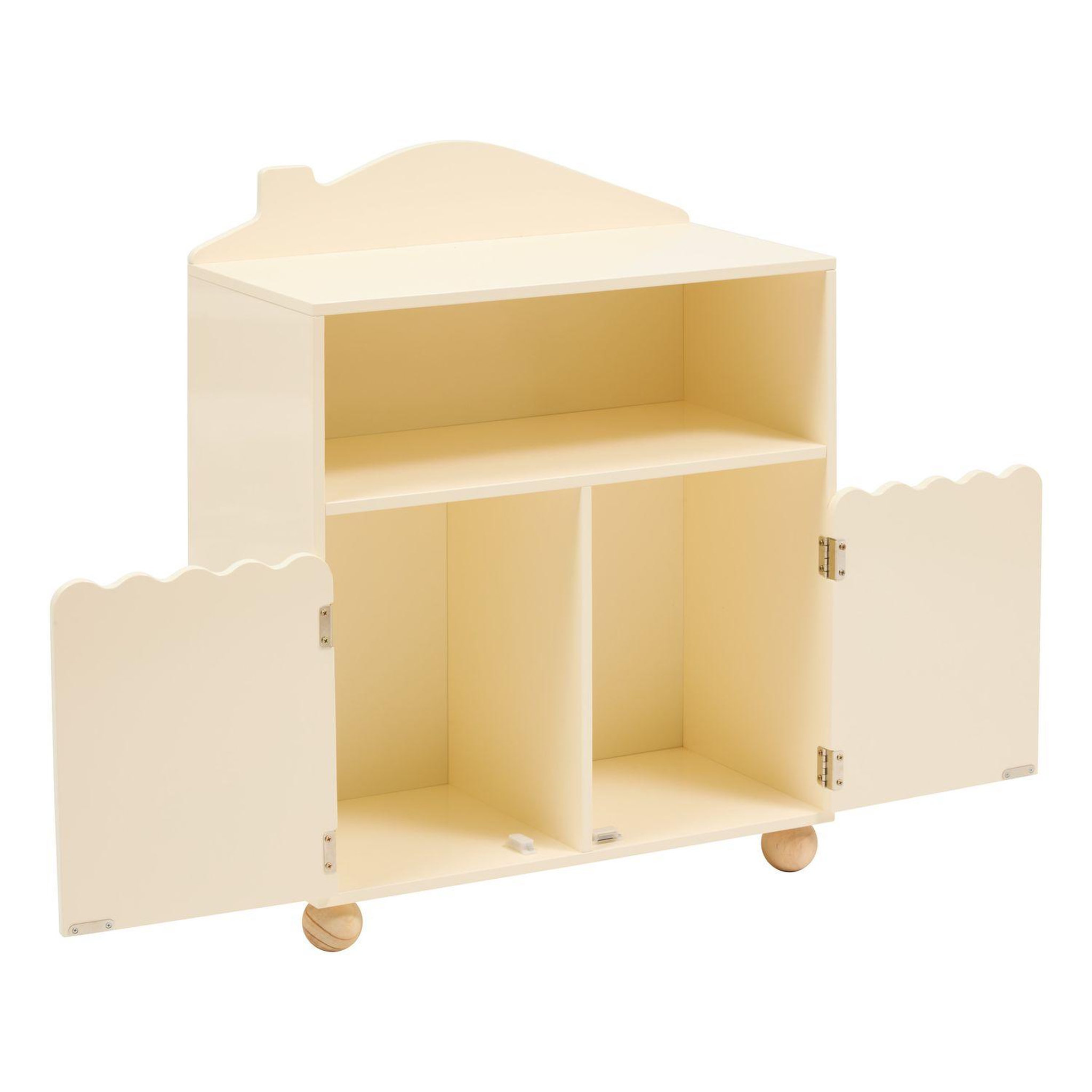 Voir la diapositive 3 : ATMOSPHERA Bibliothèque enfant 2 portes et 1 niche bouli - beige