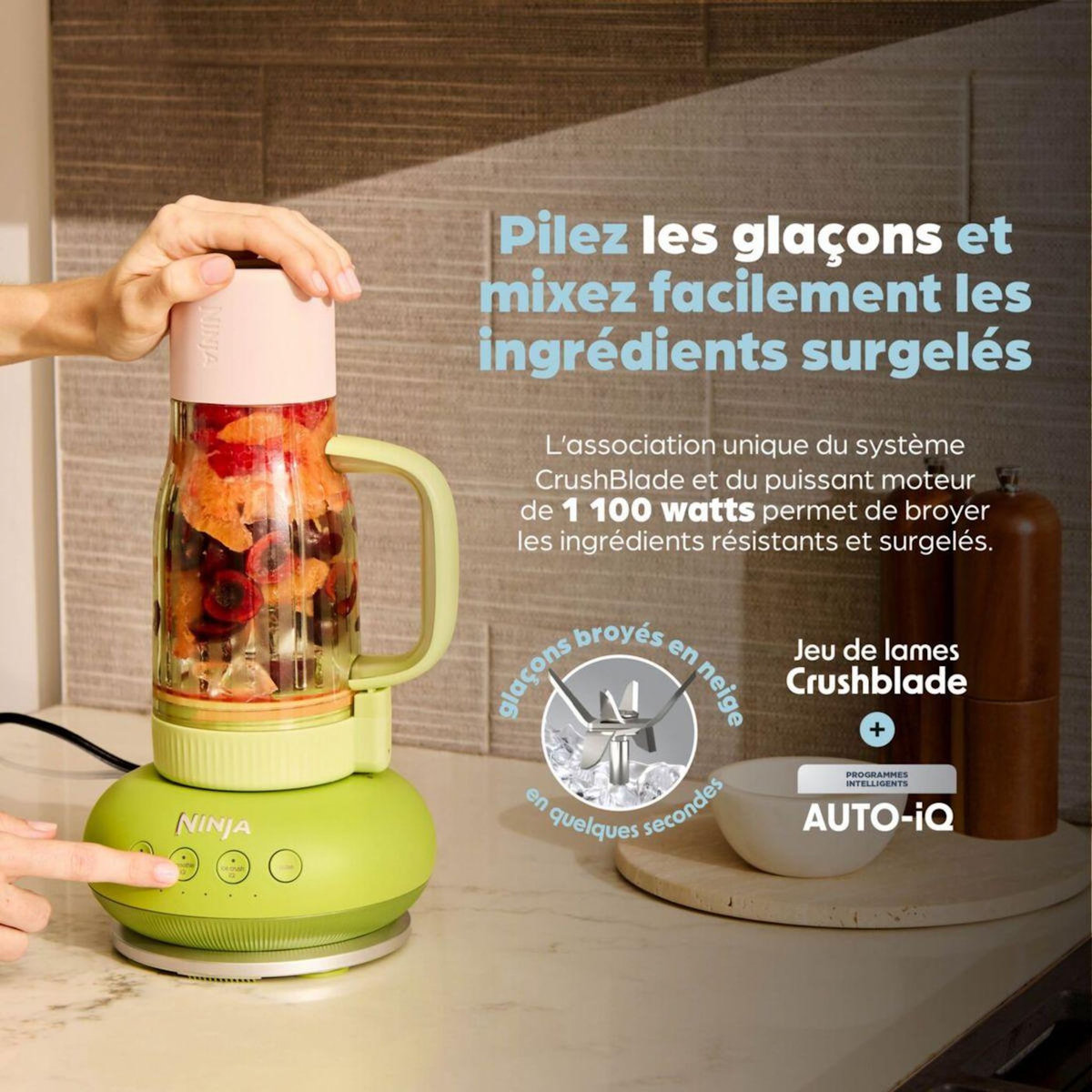 NINJA Blender BlendBoss Watermelon Bubblegum DB351EUGN