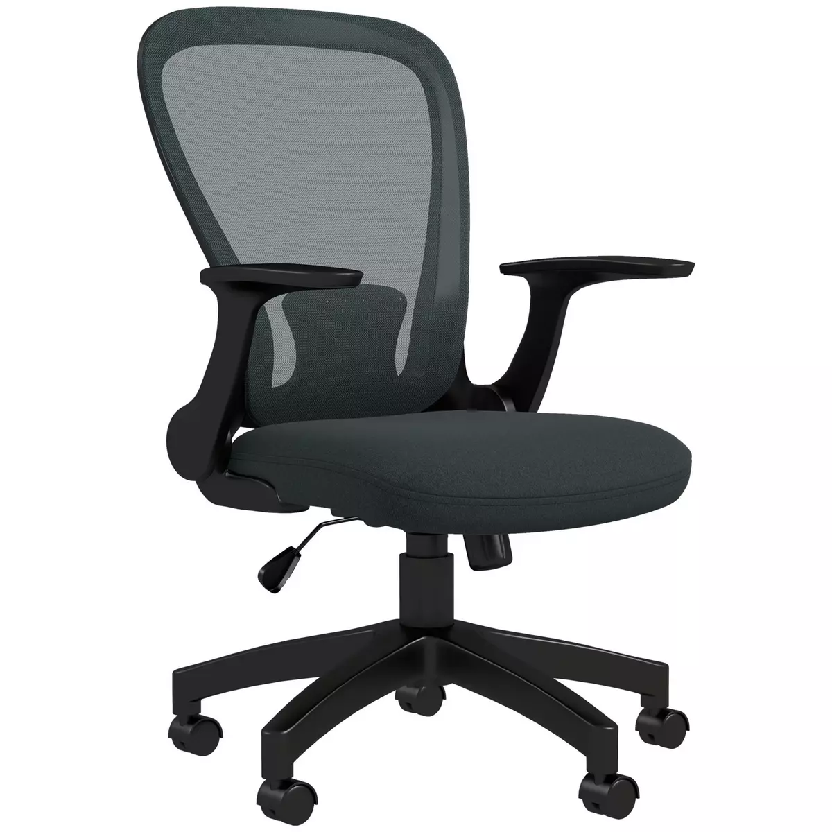 VINSETTO Chaise de bureau ergonomique - soutien lombaire, hauteur réglable, pivotante - noir anthracite